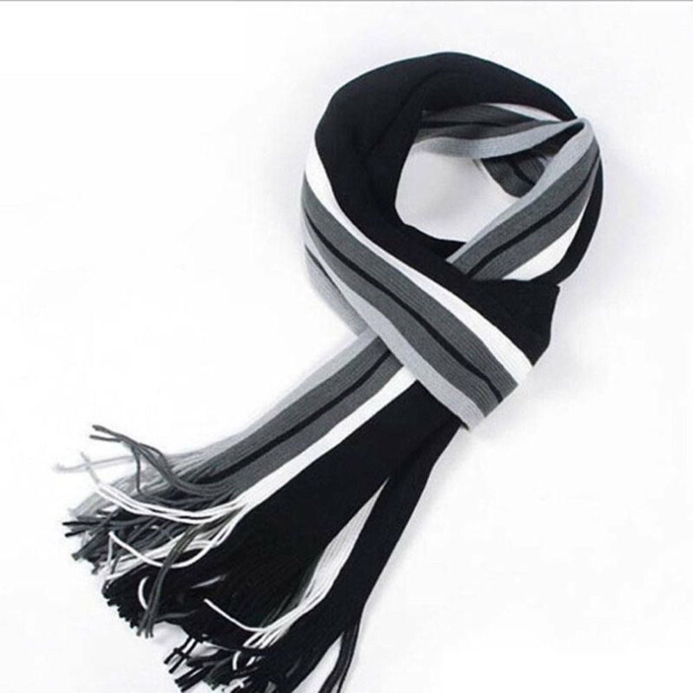Bufanda de cachemira a rayas p - Wool Scarf Men reseña y precio